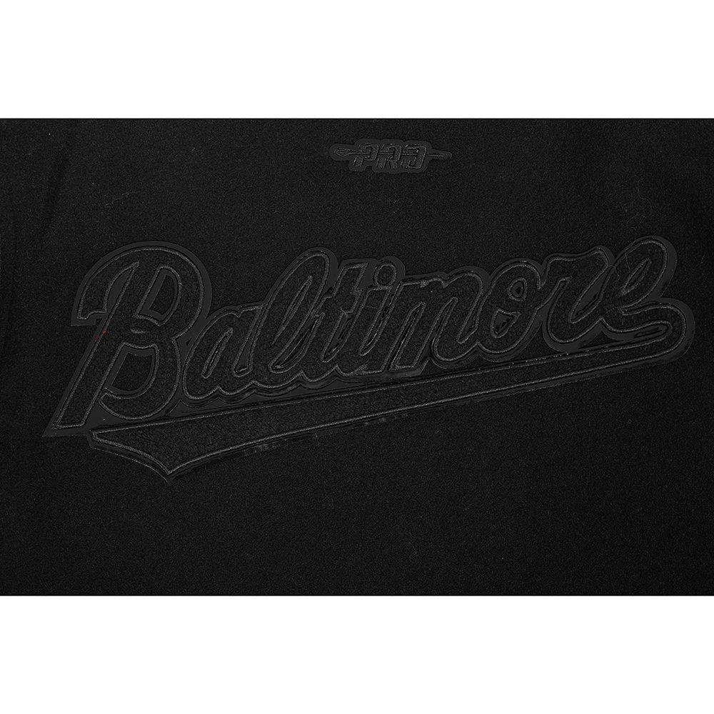 Pro Standard MLB Baltimore Orioles Triple Black Big Boys' Wool Varsity Jacket