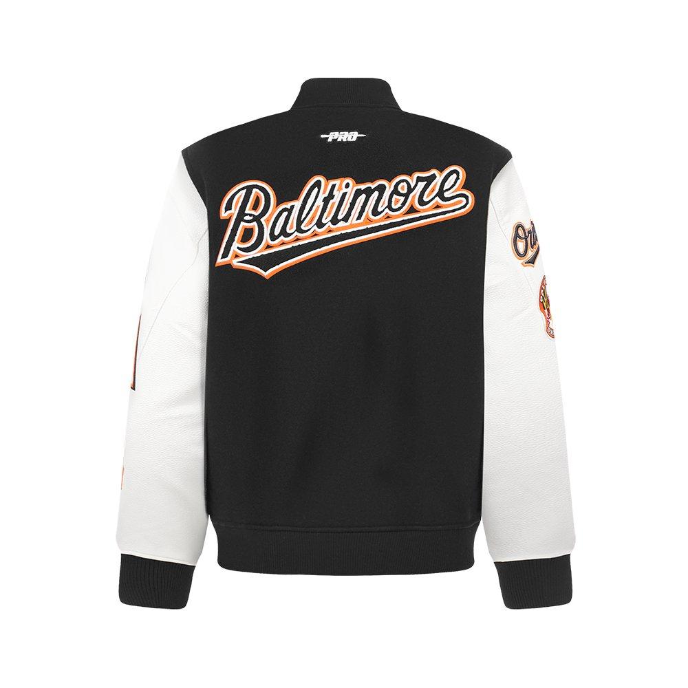 Pro Standard MLB Baltimore Orioles Classic Big Boys' Black Wool Varsity Jacket