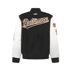 Pro Standard Big Boys' MLB Baltimore Orioles Classic Wool Varsity Jacket -Black