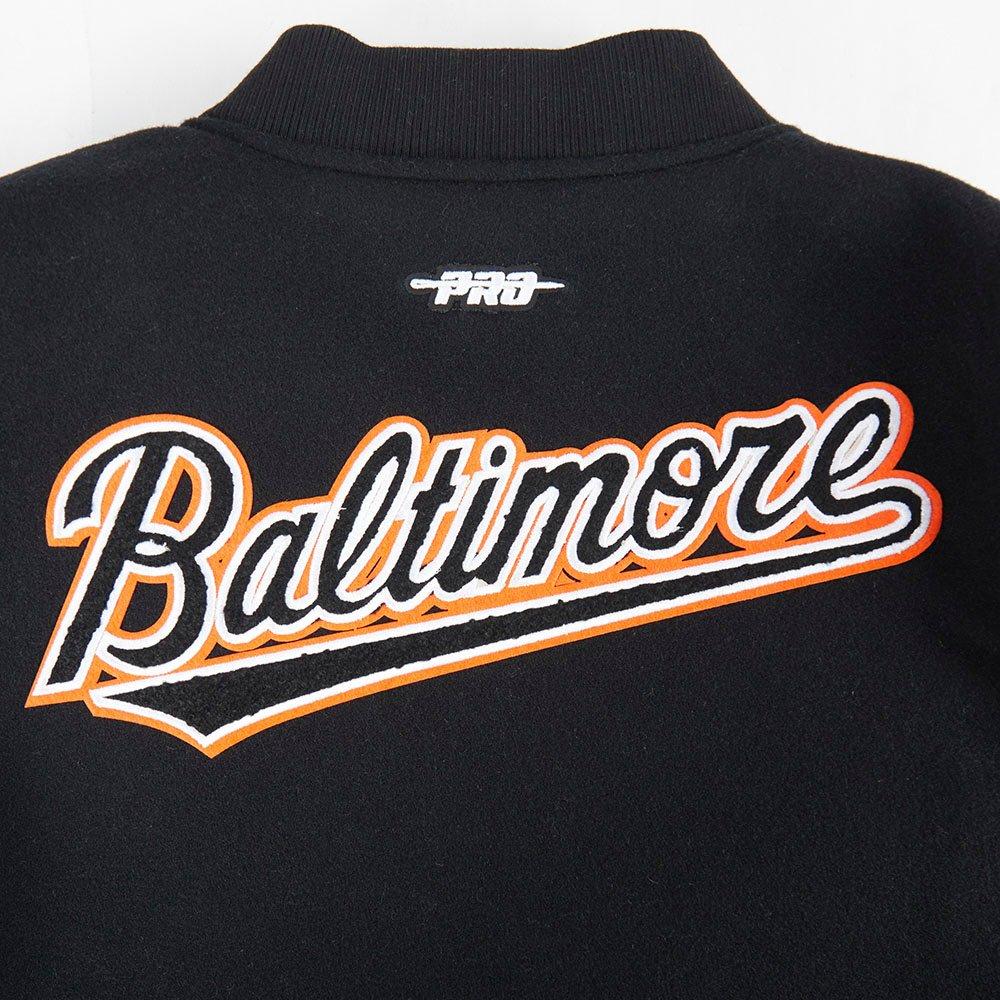 Pro Standard MLB Baltimore Orioles Classic Big Boys' Black Wool Varsity Jacket