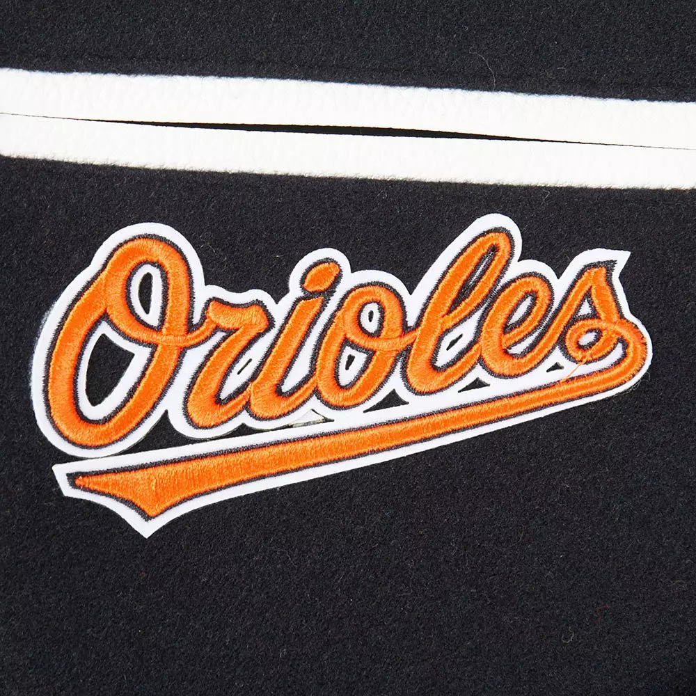 Pro Standard Big Boys' MLB Baltimore Orioles Classic Wool Varsity Jacket -Black - BLACK