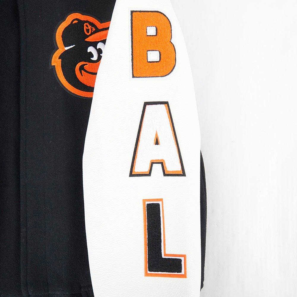 Pro Standard Big Boys' MLB Baltimore Orioles Classic Wool Varsity Jacket - Black - BLACK Thumbnail View 8