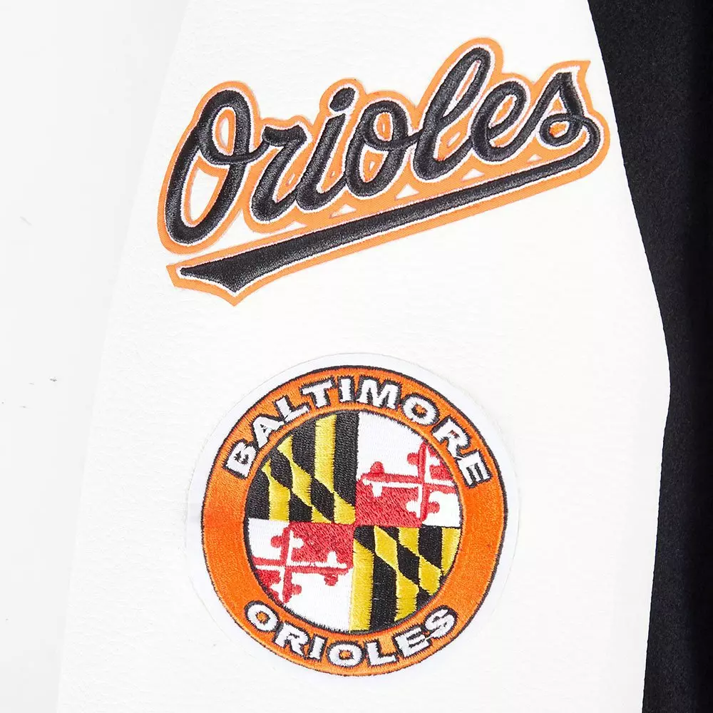 Pro Standard Big Boys' MLB Baltimore Orioles Classic Wool Varsity Jacket - Black - BLACK