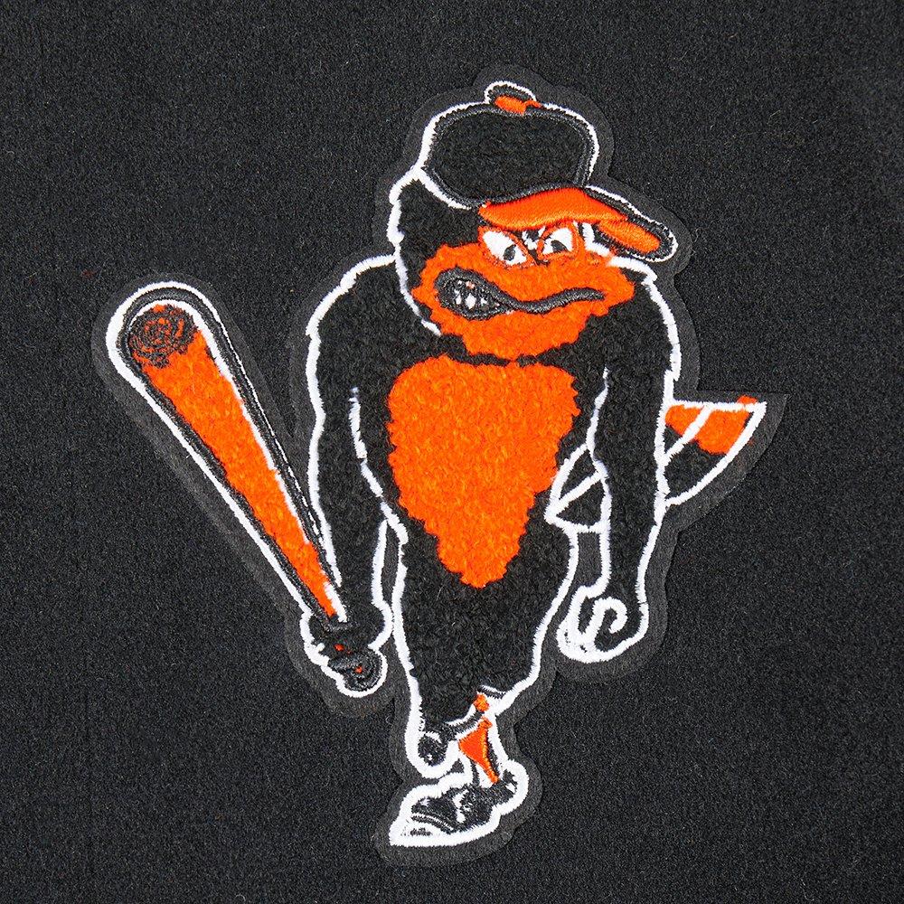 Pro Standard MLB Baltimore Orioles Retro Classic Big Boys' Black Rib Wool Varsity Jacket