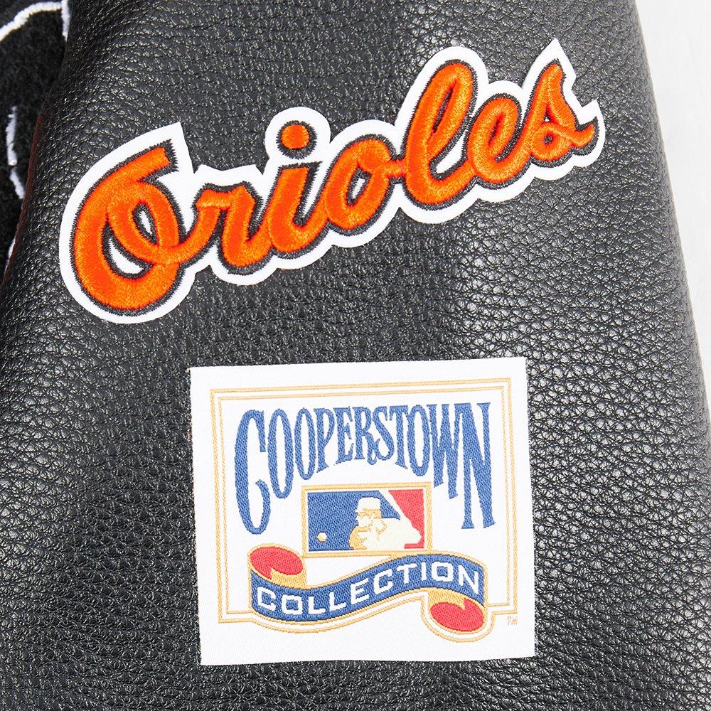 Pro Standard Big Boys' MLB Baltimore Orioles Retro Classic Rib Wool Varsity Jacket  - Black - BLACK Thumbnail View 8