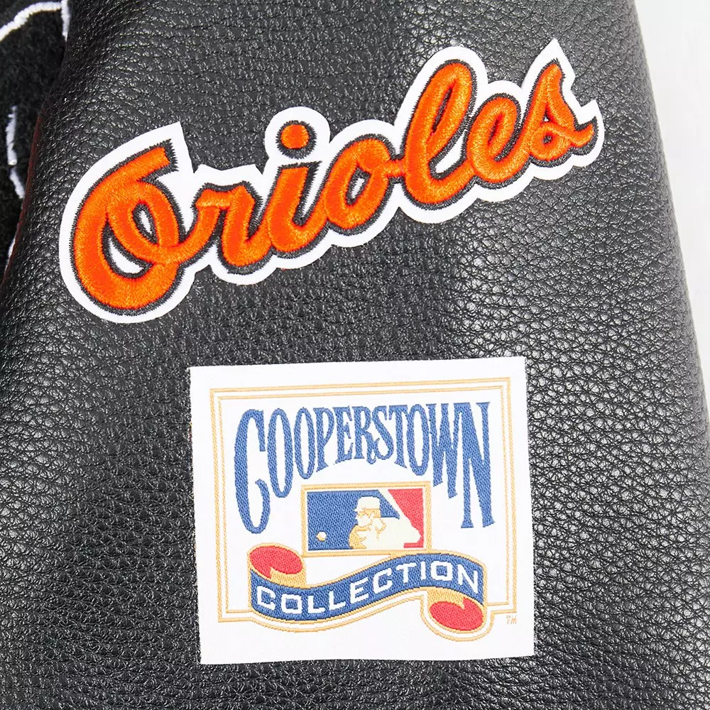 Pro Standard Big Boys' MLB Baltimore Orioles Retro Classic Rib Wool Varsity Jacket  - Black - BLACK