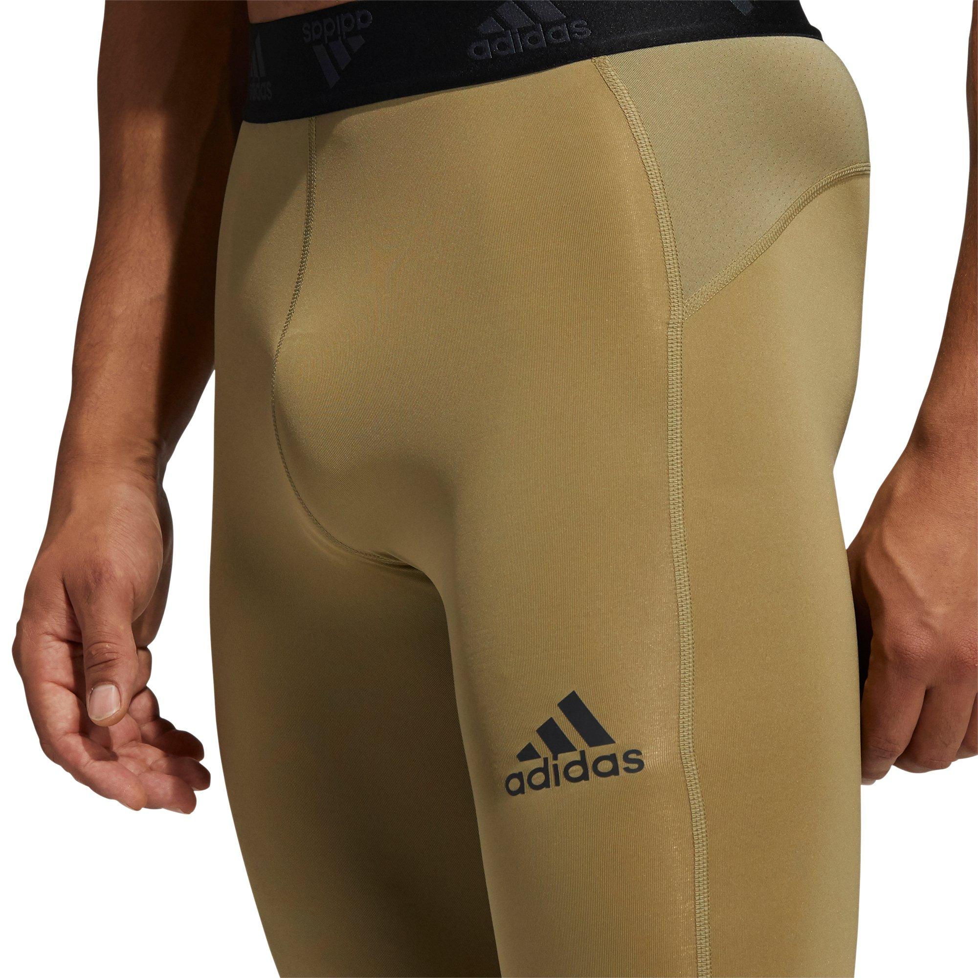 adidas Men's Green Techfit Long Leggings - Hibbett