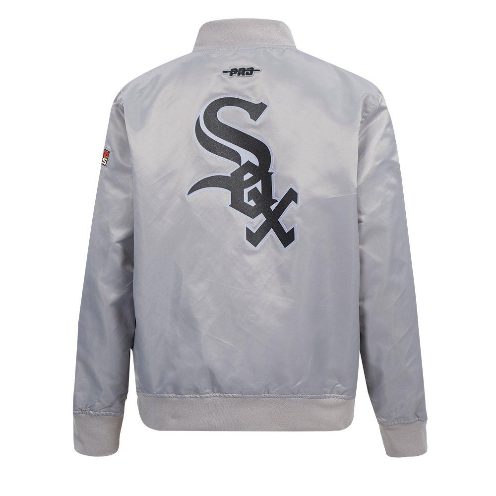 Pro Standard Big Boys' MLB Chicago White Sox Classic Satin Jacket - Silver - SILVER Thumbnail View 2