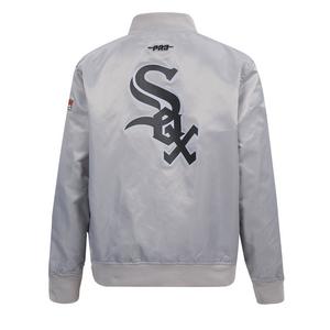 Pro Standard Big Boys' MLB Chicago White Sox Classic Satin Jacket -Silver