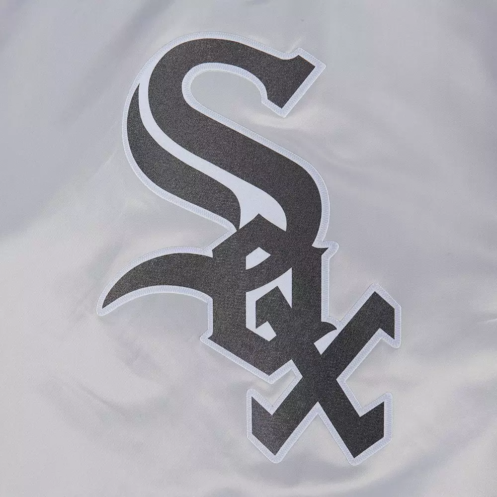 Pro Standard Big Boys' MLB Chicago White Sox Classic Satin Jacket -Silver - SILVER