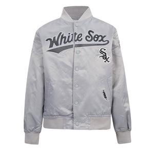 Pro Standard Big Boys' MLB Chicago White Sox Classic Satin Jacket -Silver