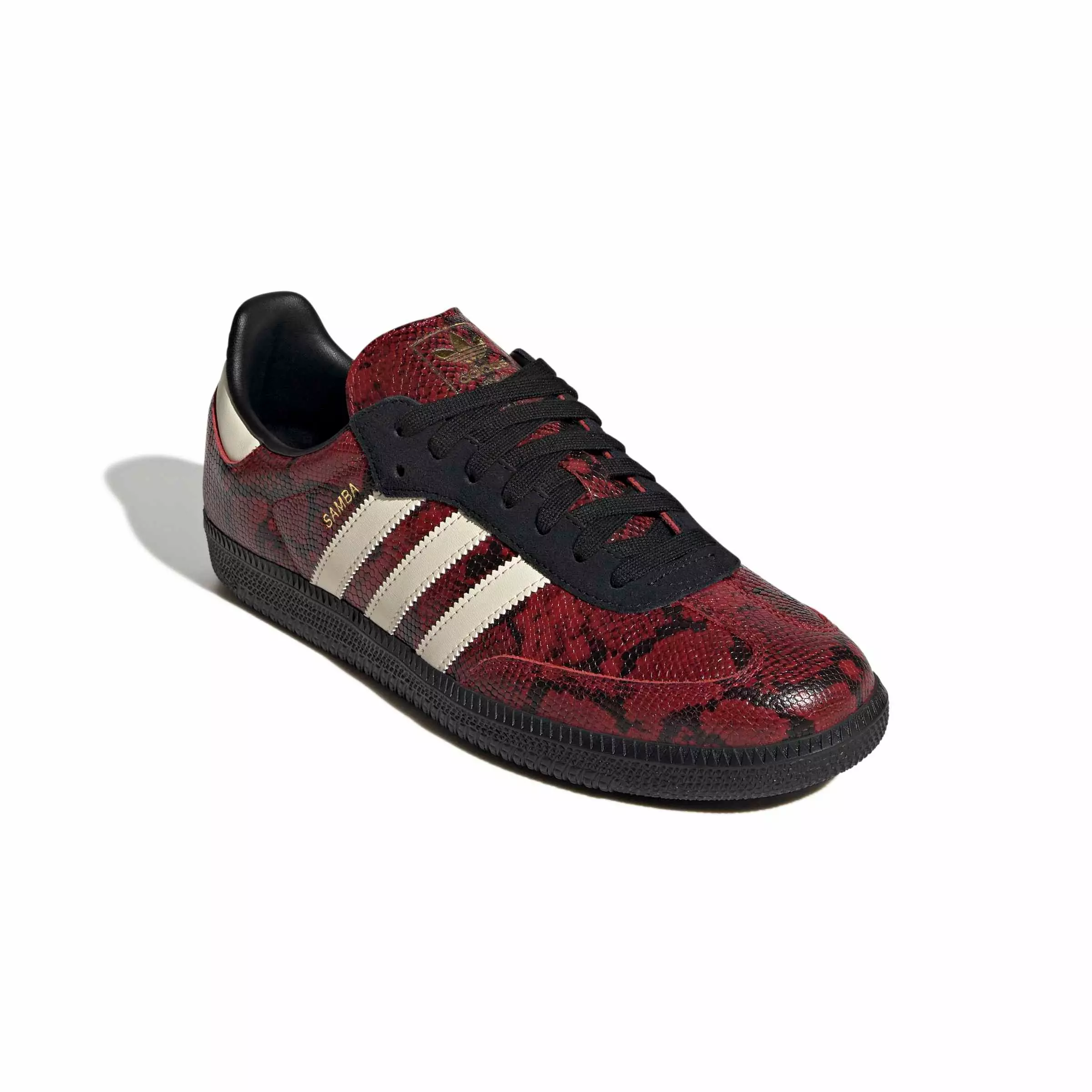 adidas Originals Samba OG "Warm Vanilla/Core Black/Team Victory Red" Men's Shoe - VANILLA/BLACK/RED