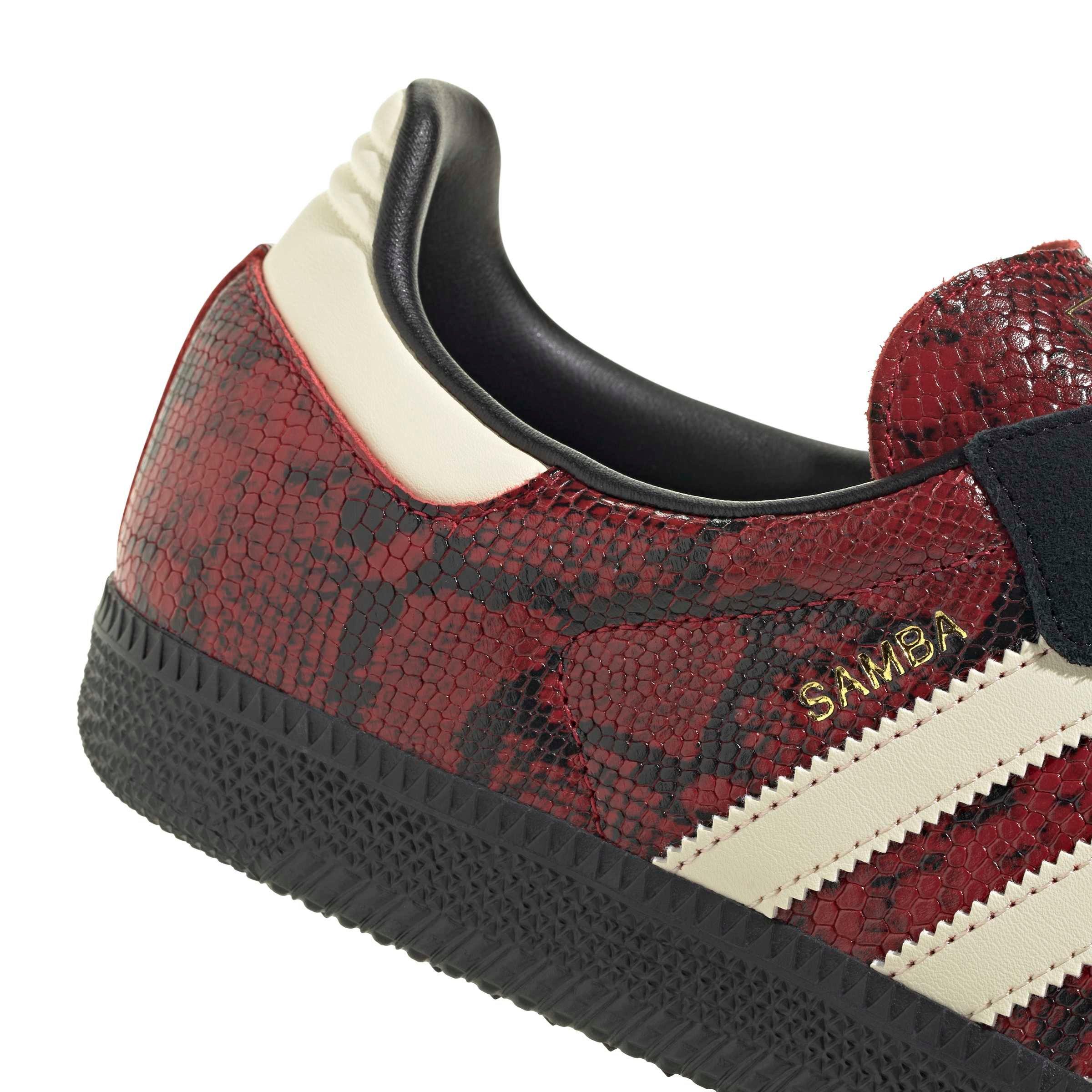 adidas Originals Samba OG "Warm Vanilla/Core Black/Team Victory Red" Men's Shoe - VANILLA/BLACK/RED