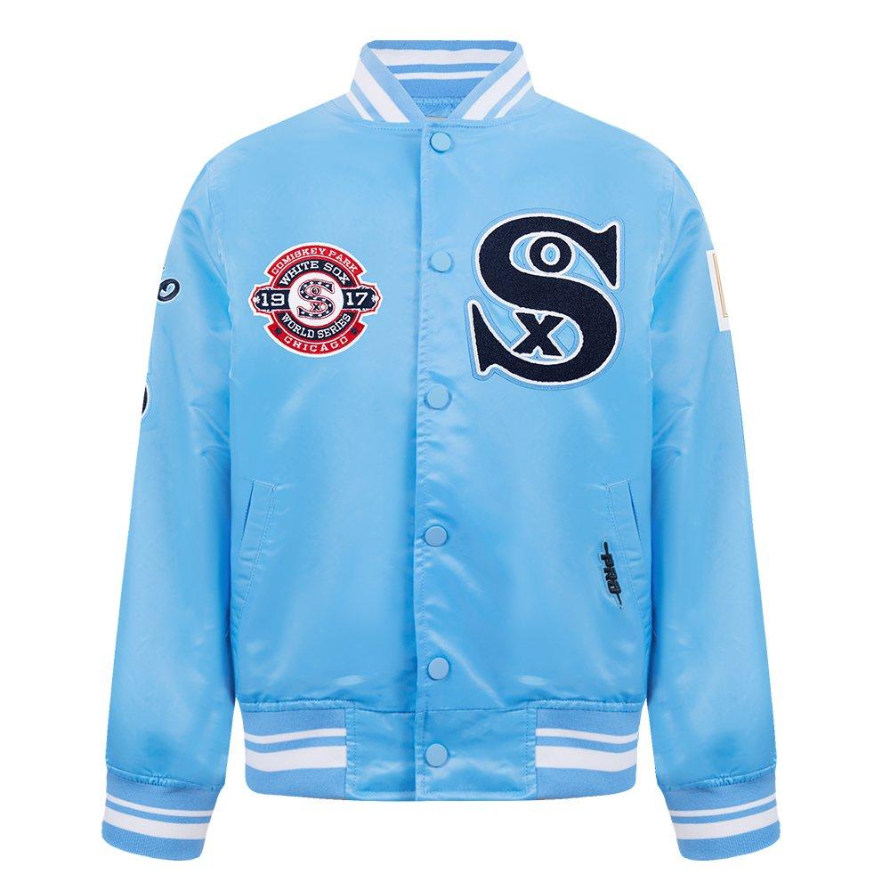Pro Standard MLB Chicago White Sox Retro Classic Big Boys' Blue Rib Satin Jacket