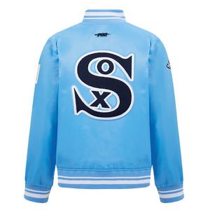 Pro Standard Big Boys' MLB Chicago White Sox Retro Classic Rib Satin Jacket -Blue