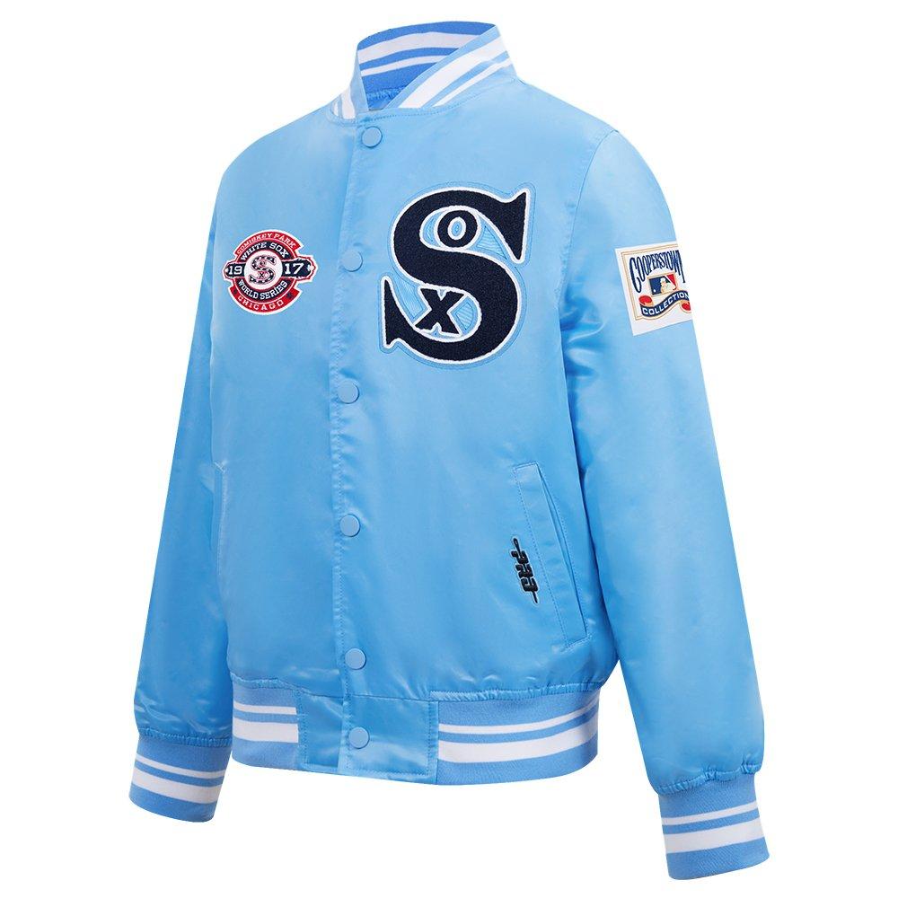 Pro Standard MLB Chicago White Sox Retro Classic Big Boys' Blue Rib Satin Jacket