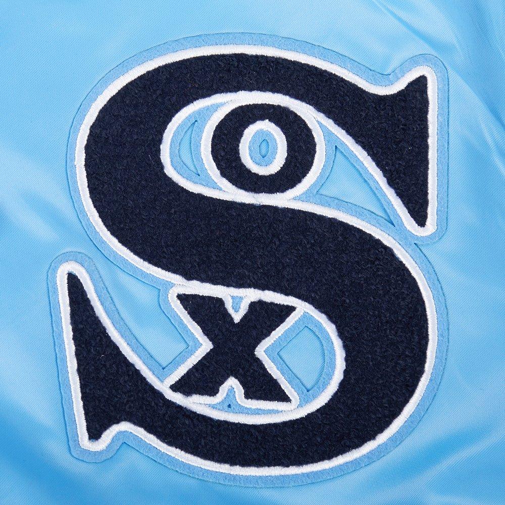Pro Standard Big Boys' MLB Chicago White Sox Retro Classic Rib Satin Jacket - Blue - BLUE Thumbnail View 5