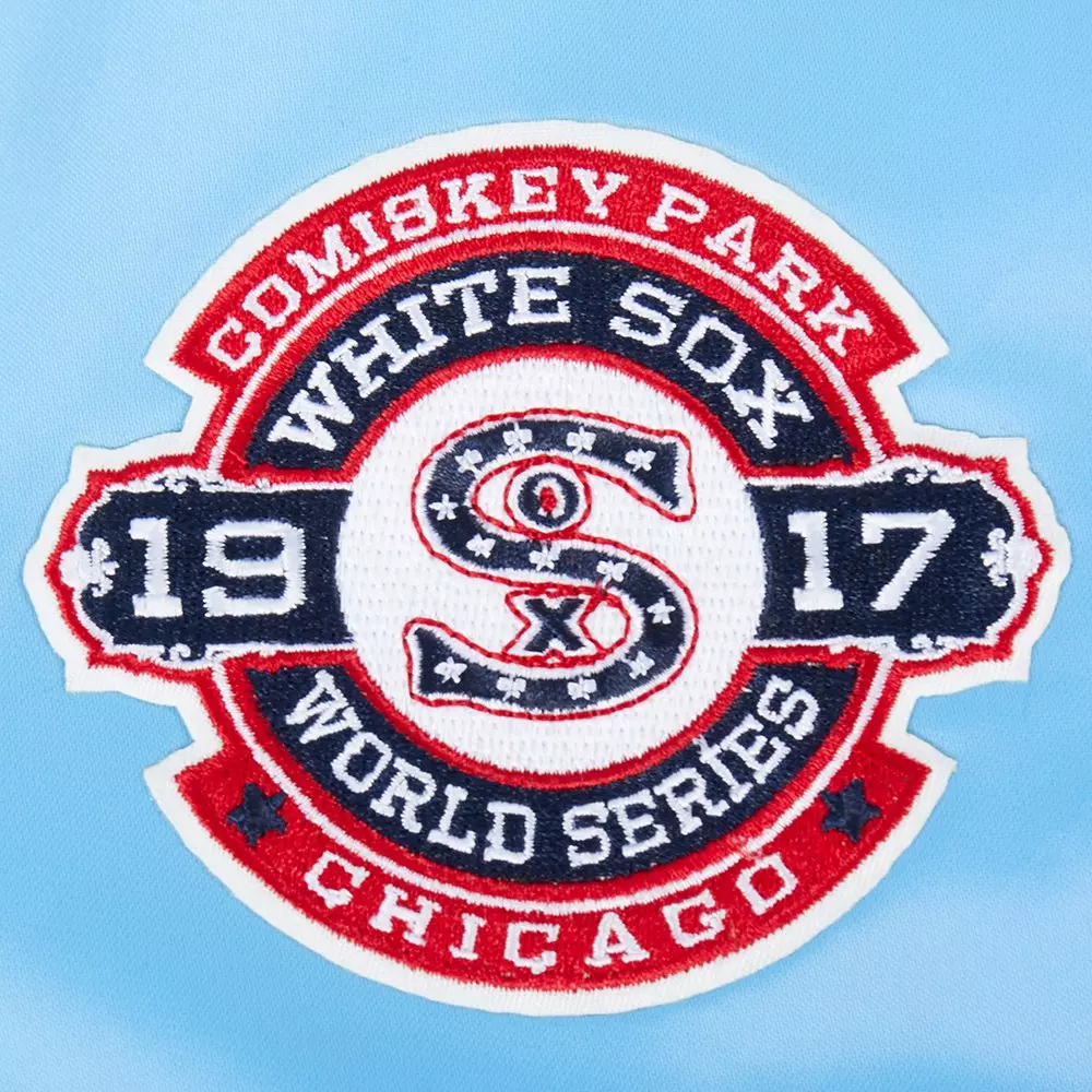 Pro Standard Big Boys' MLB Chicago White Sox Retro Classic Rib Satin Jacket - Blue - BLUE