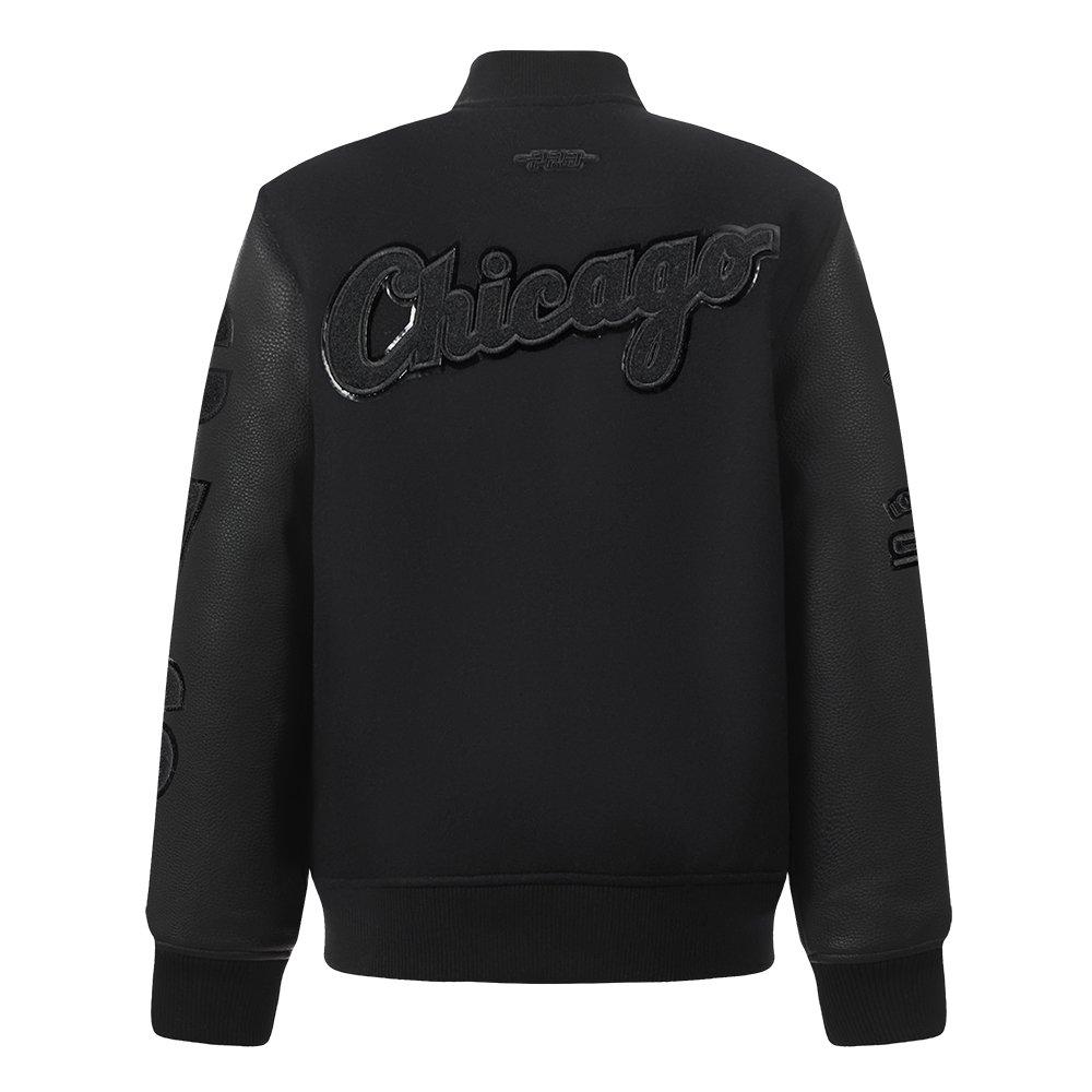 Pro Standard MLB Chicago White Sox Triple Black Big Boys' Wool Varsity Jacket