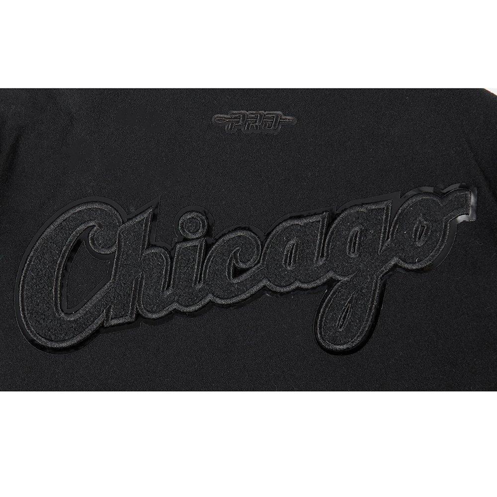 Pro Standard MLB Chicago White Sox Triple Black Big Boys' Wool Varsity Jacket