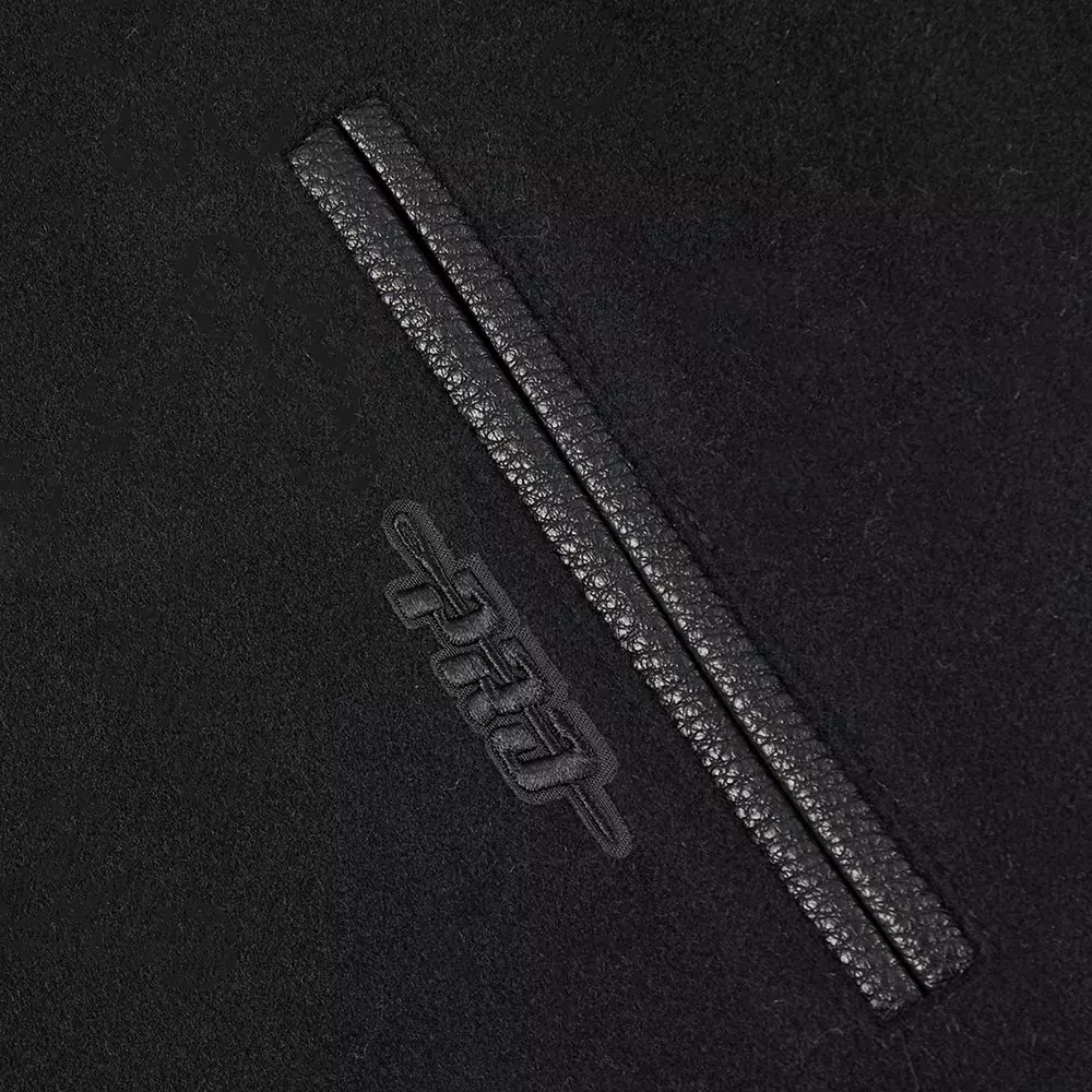 Pro Standard Big Boys' MLB Chicago White Sox Triple Black Wool Varsity Jacket - BLACK