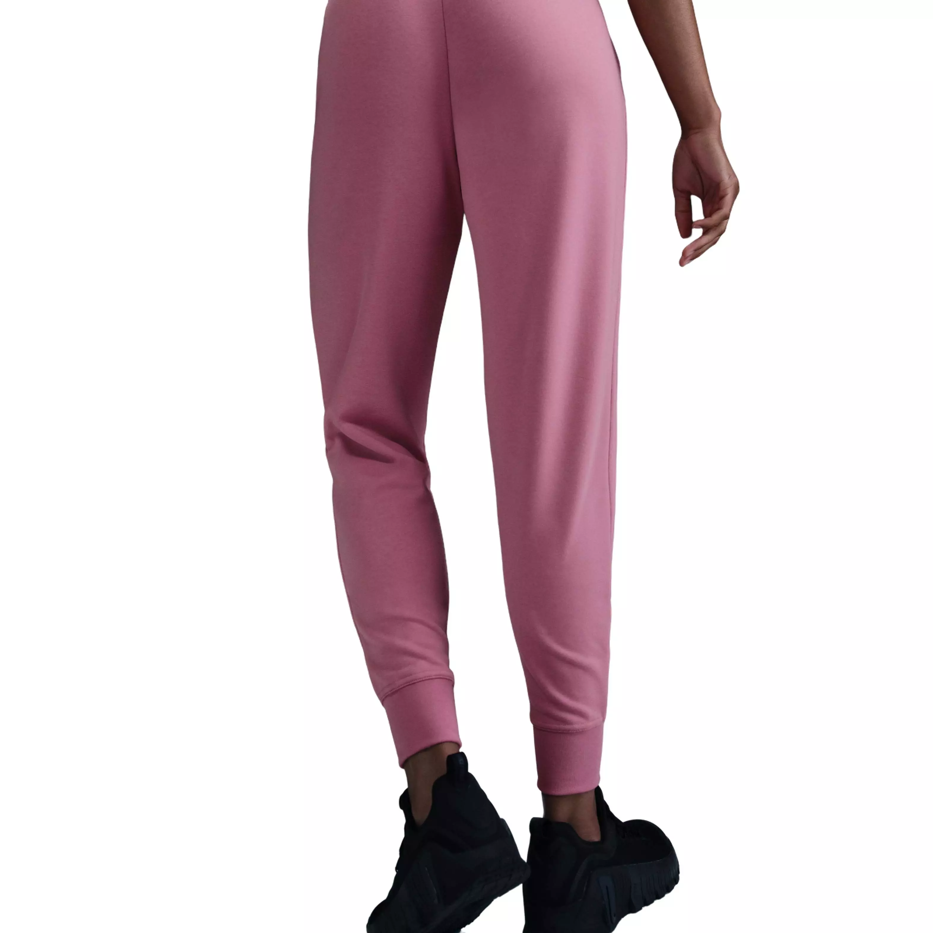 Nike Women's Dri-FIT One High-Waisted 7/8 French Terry Joggers - Pink - PINK