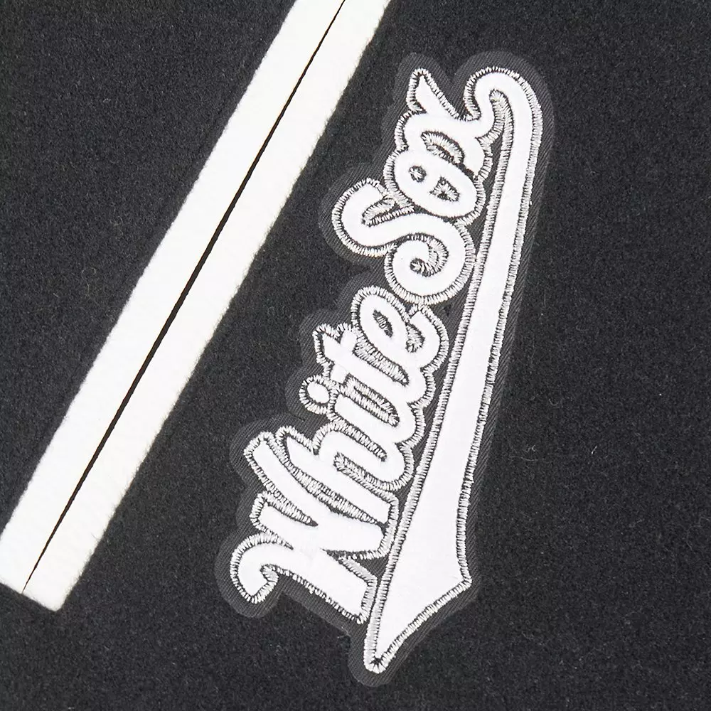 Pro Standard Big Boys' MLB Chicago White Sox Classic Wool Varsity Jacket -Black - BLACK
