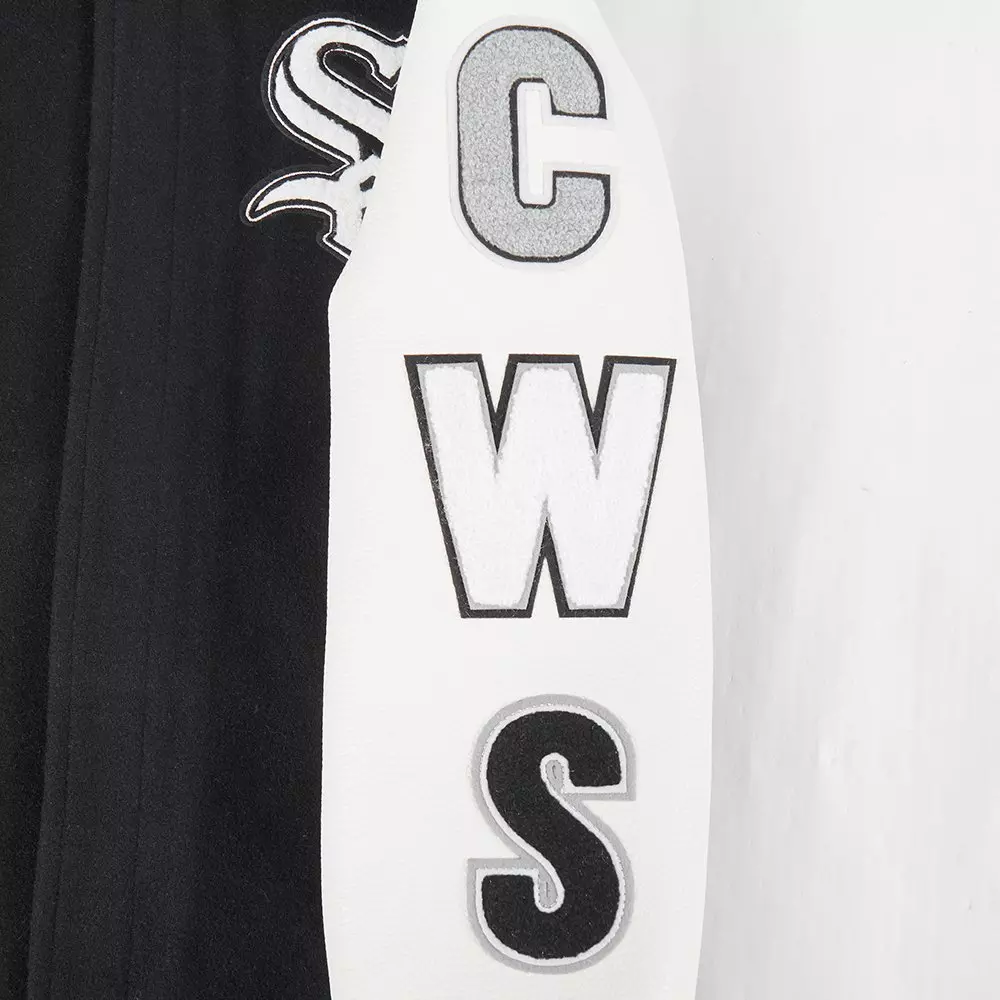 Pro Standard Big Boys' MLB Chicago White Sox Classic Wool Varsity Jacket -Black - BLACK