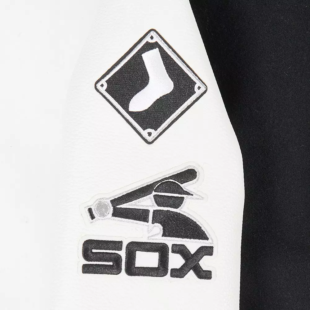 Pro Standard Big Boys' MLB Chicago White Sox Classic Wool Varsity Jacket - Black - BLACK