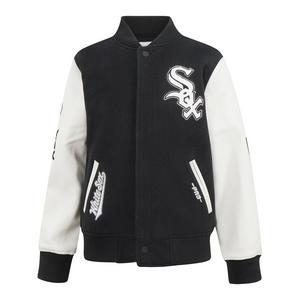 Pro Standard Big Boys' MLB Chicago White Sox Classic Wool Varsity Jacket -Black