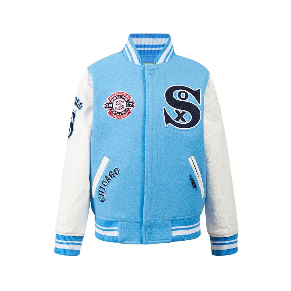 Pro Standard MLB Chicago White Sox Retro Classic Big Boys' Blue Rib Wool Varsity Jacket