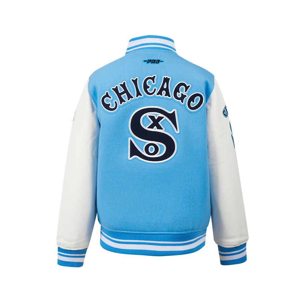Pro Standard MLB Chicago White Sox Retro Classic Big Boys' Blue Rib Wool Varsity Jacket