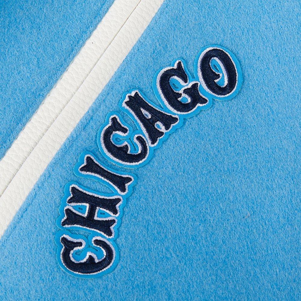 Pro Standard Big Boys' MLB Chicago White Sox Retro Classic Rib Wool Varsity Jacket - Blue - BLUE Thumbnail View 8