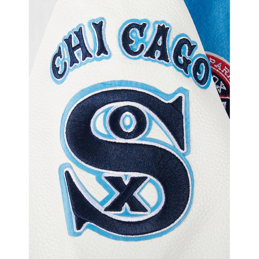 Pro Standard Big Boys' MLB Chicago White Sox Retro Classic Rib Wool Varsity Jacket - Blue - BLUE Thumbnail View 9
