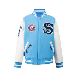 Pro Standard Big Boys' MLB Chicago White Sox Retro Classic Rib Wool Varsity Jacket -Blue