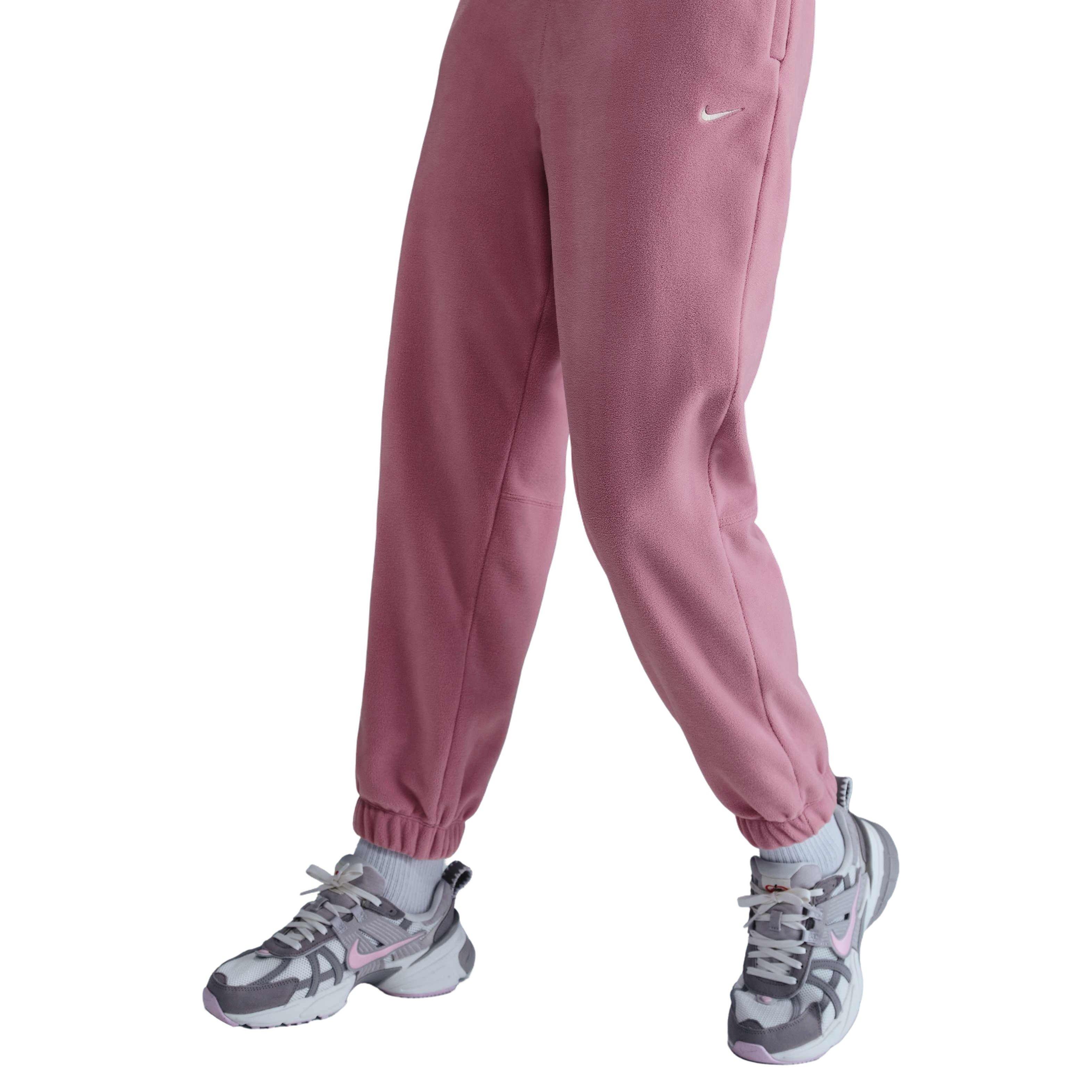 Nike Women's Therma-FIT One Loose Fleece Pants - Pink - PINK Thumbnail View 1