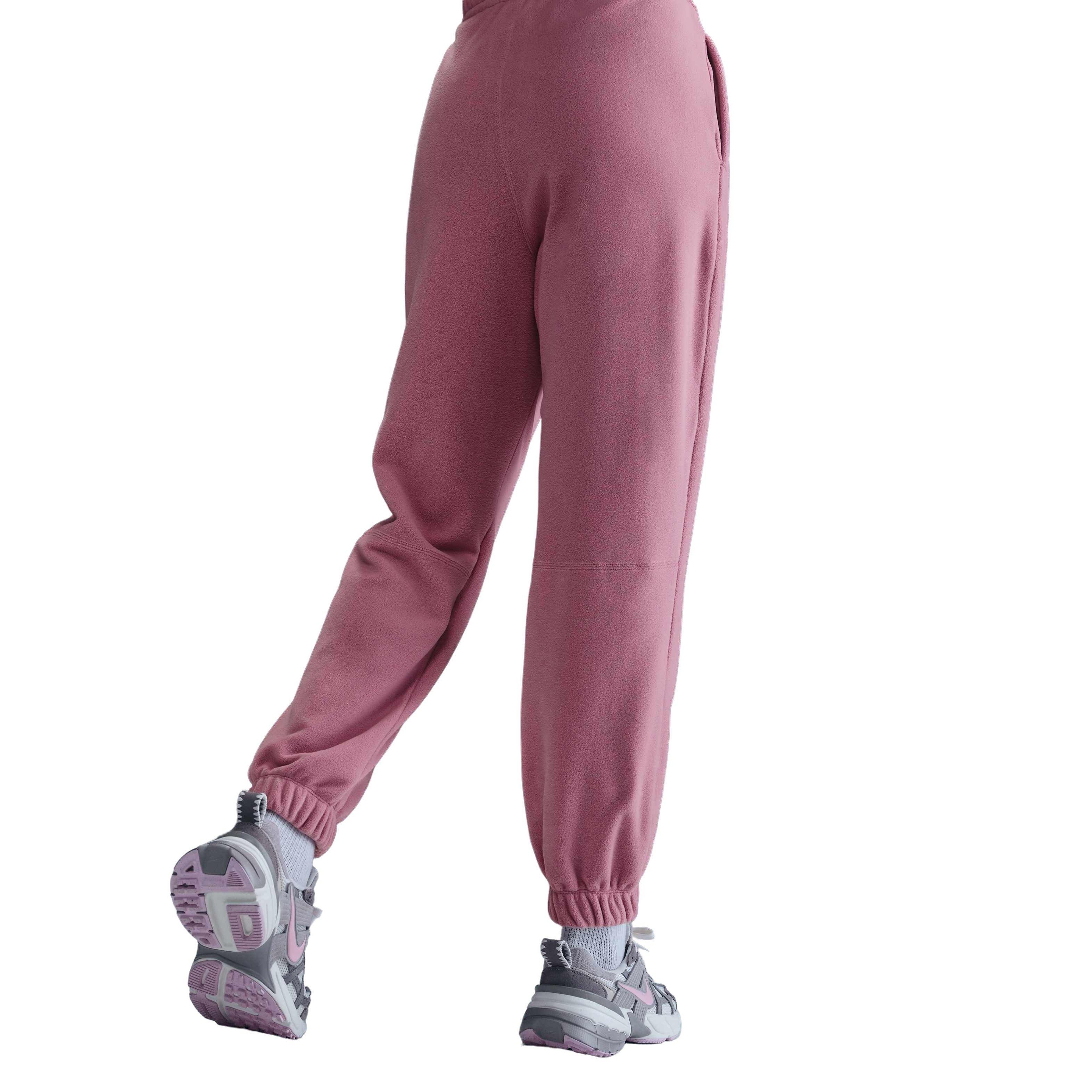Nike Women's Therma-FIT One Loose Fleece Pants - Pink - PINK Thumbnail View 2