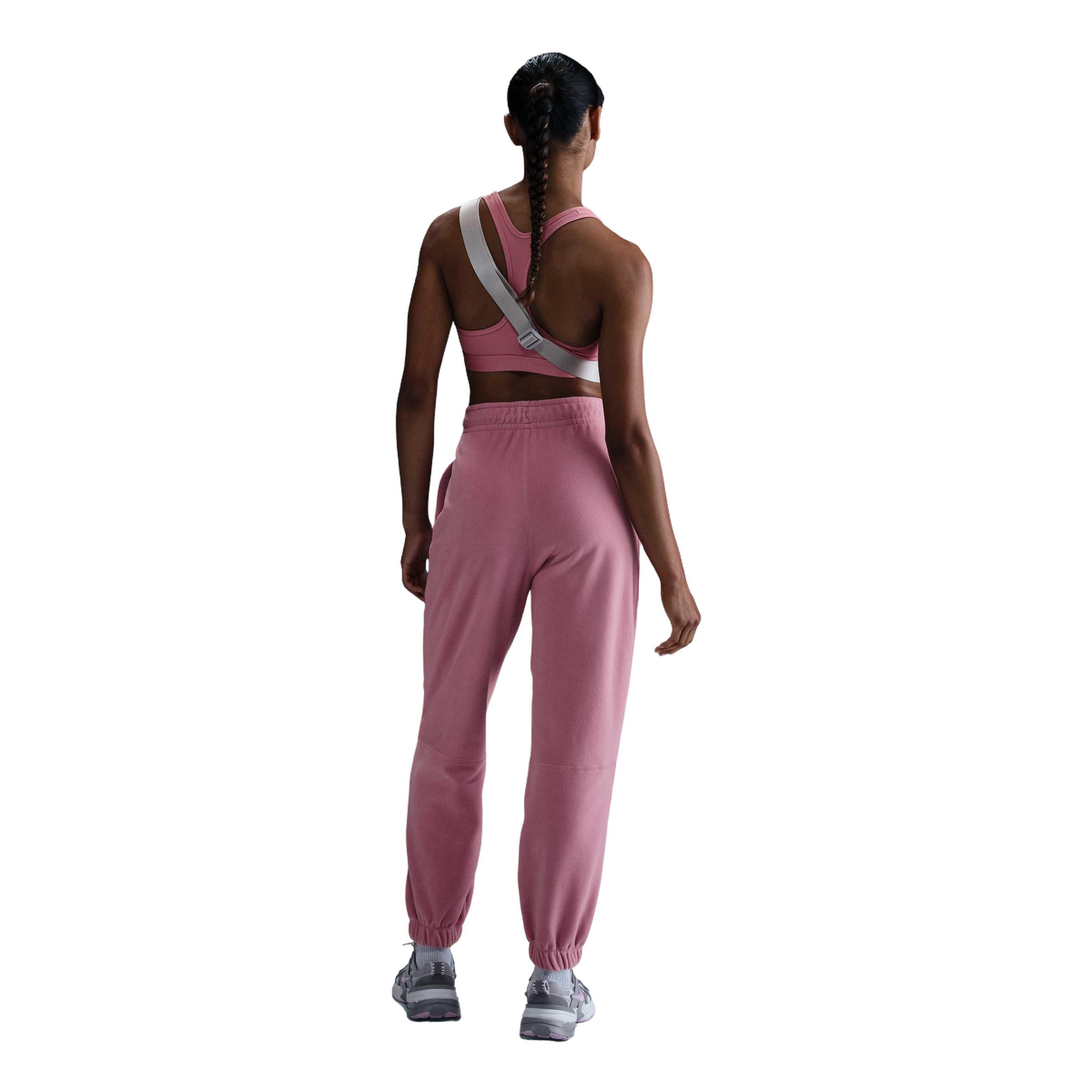 Nike Women's Therma-FIT One Loose Fleece Pants - Pink - PINK Thumbnail View 4