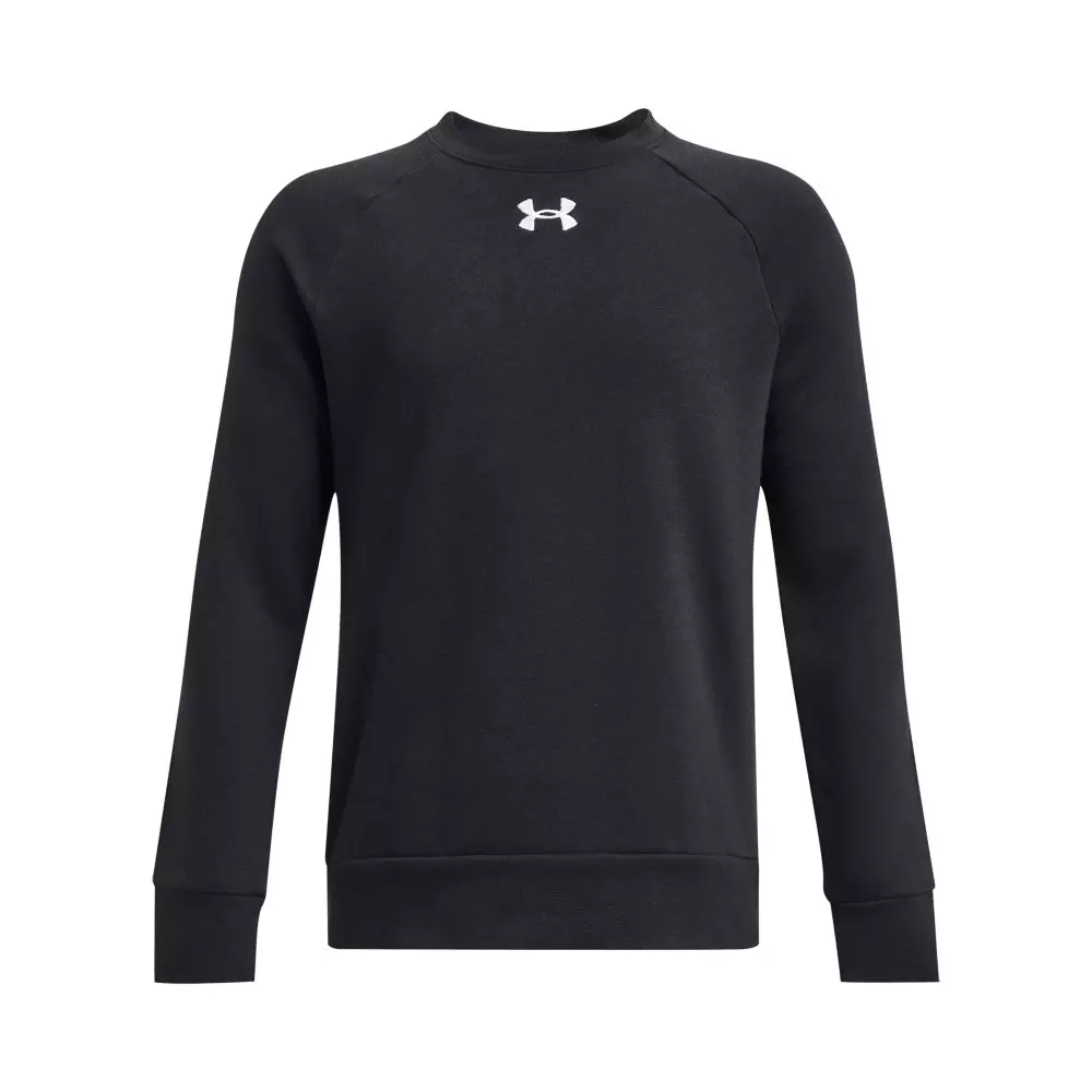 Under Armour Big Boys' Rival Fleece Crewneck - Black - BLACK