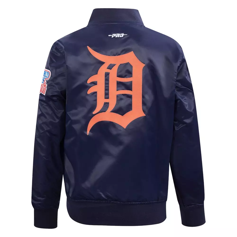 Pro Standard Big Boys' MLB Detroit Tigers Classic Satin Jacket - Navy - NAVY