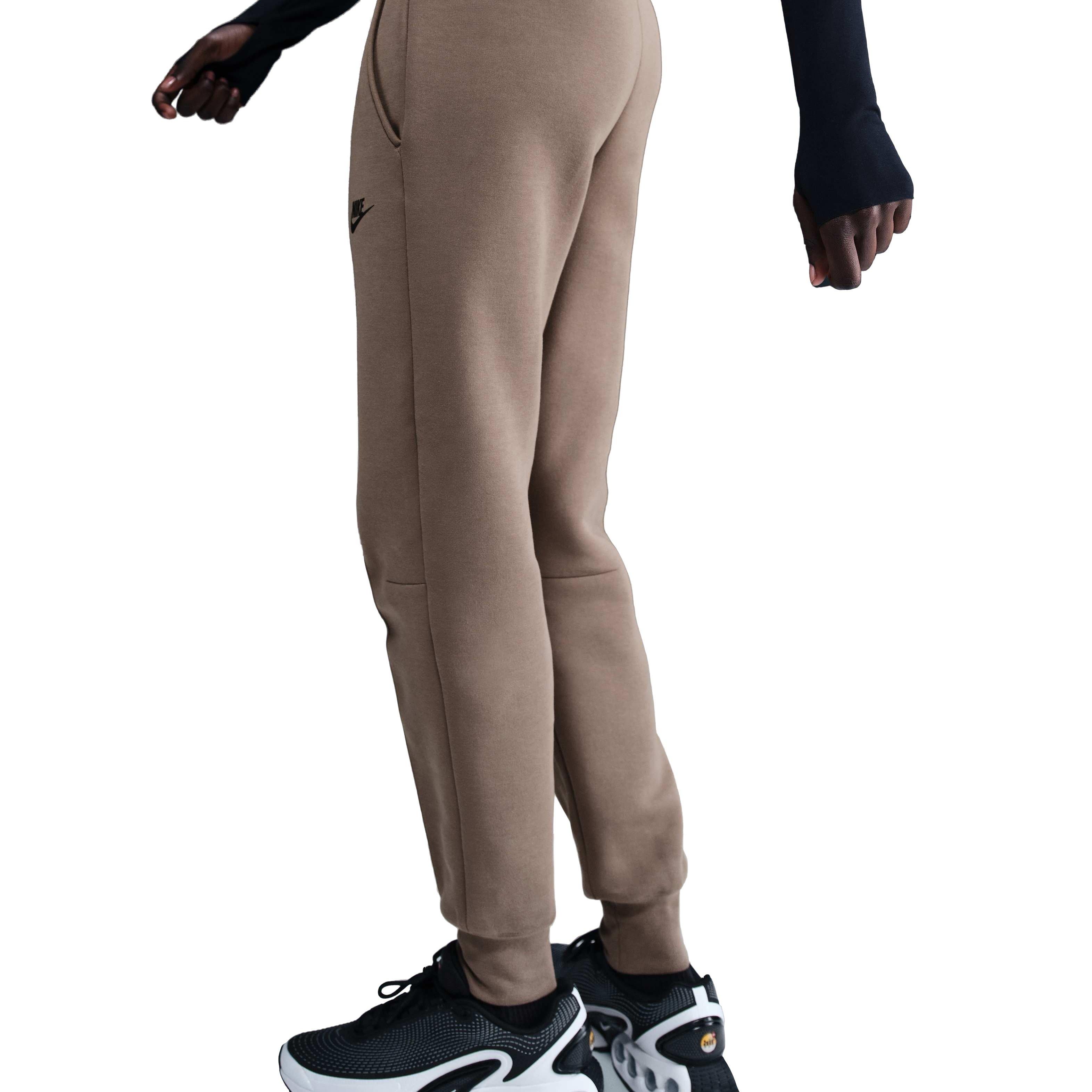 Nike Women's Sportswear Tech Fleece Mid-Rise Joggers - Brown - BROWN Thumbnail View 2