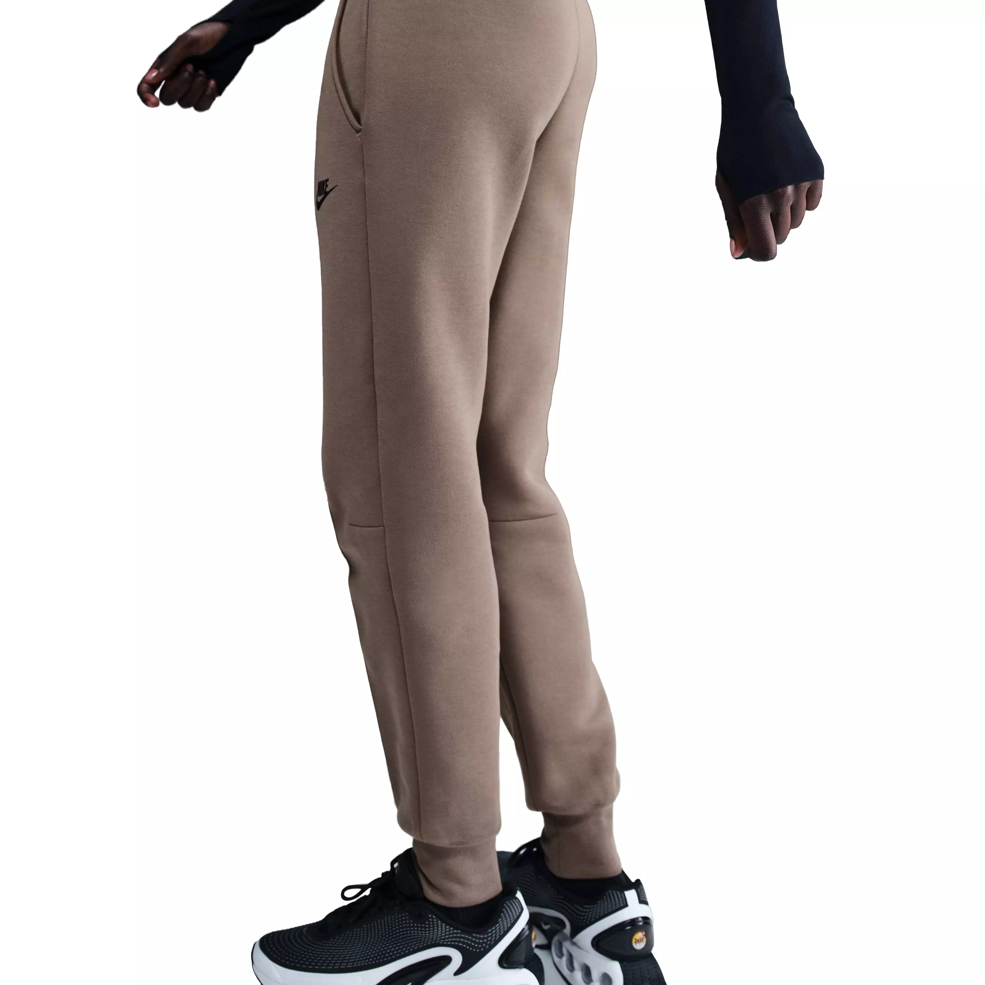 Nike Women's Sportswear Tech Fleece Mid-Rise Joggers - Brown - BROWN