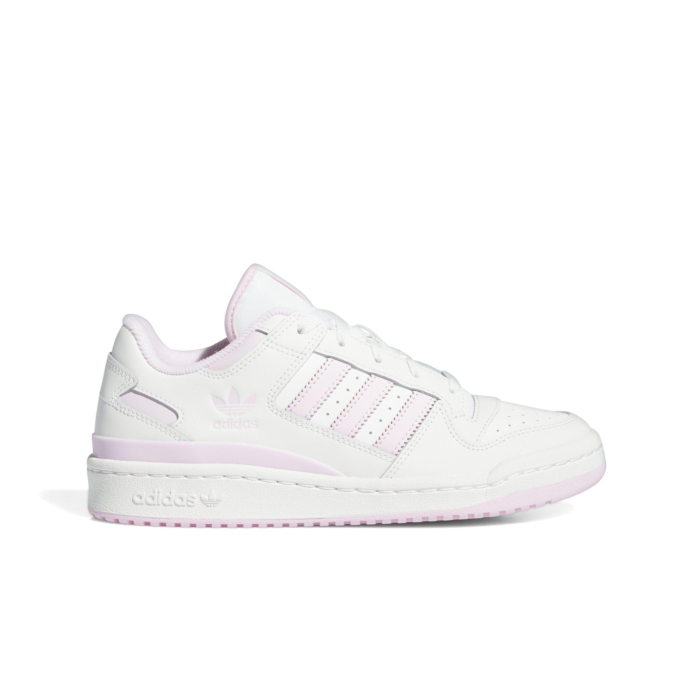 adidas Forum Low CL "Cloud White/Clear Pink/Cloud White" Women's Shoe - WHITE/PINK/WHITE Thumbnail View 1