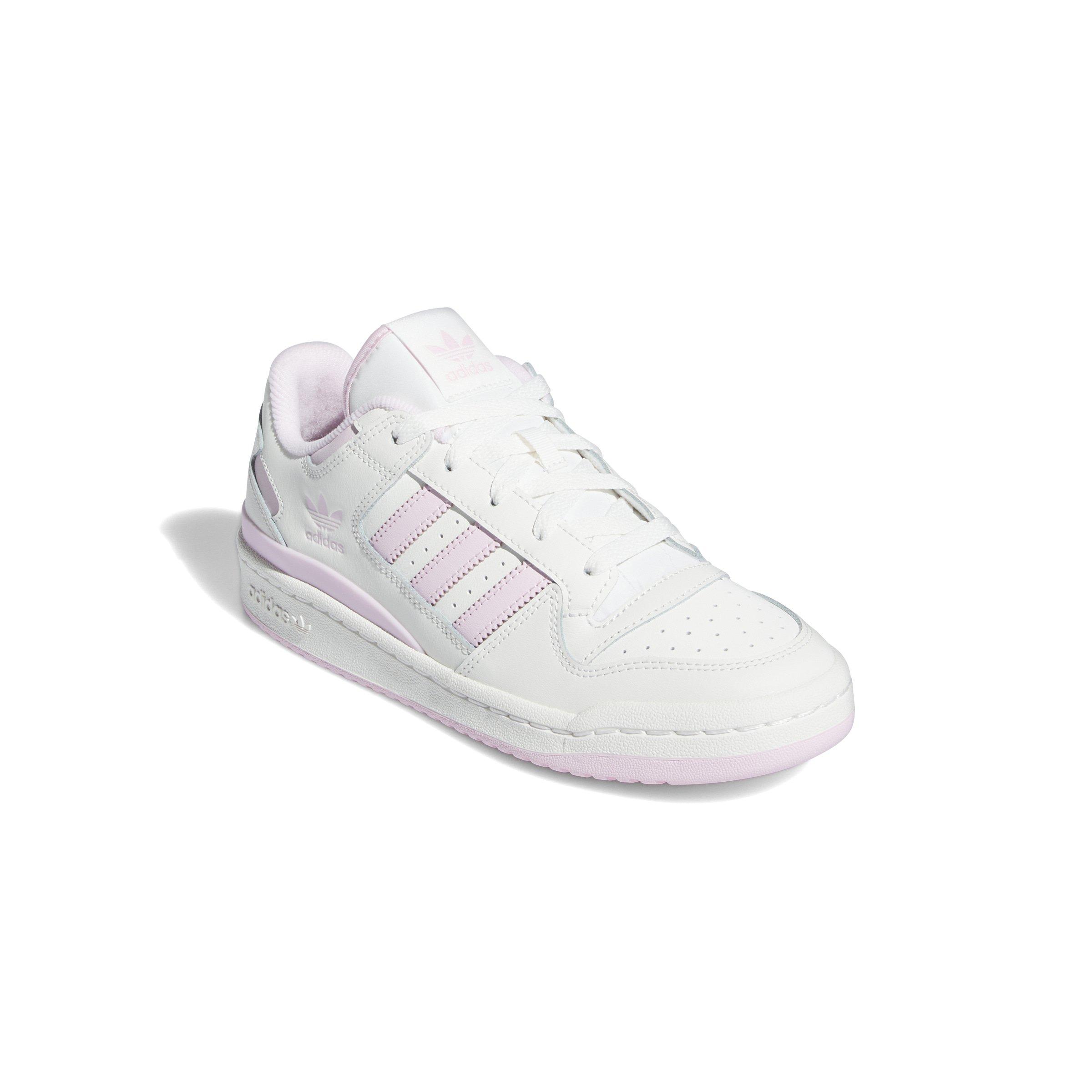 adidas Forum Low CL "Cloud White/Clear Pink/Cloud White" Women's Shoe - WHITE/PINK/WHITE Thumbnail View 3