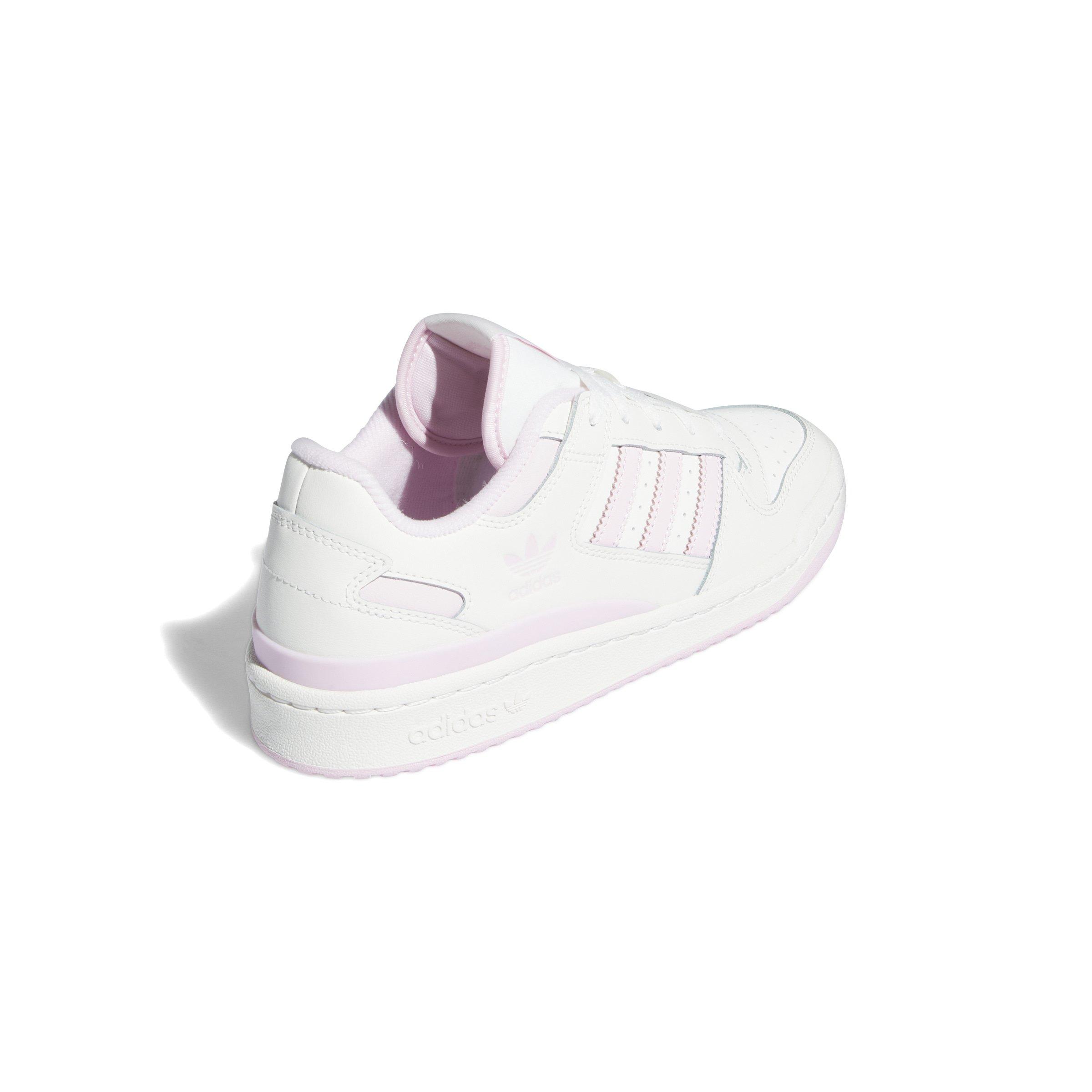 adidas Forum Low CL "Cloud White/Clear Pink/Cloud White" Women's Shoe - WHITE/PINK/WHITE Thumbnail View 4
