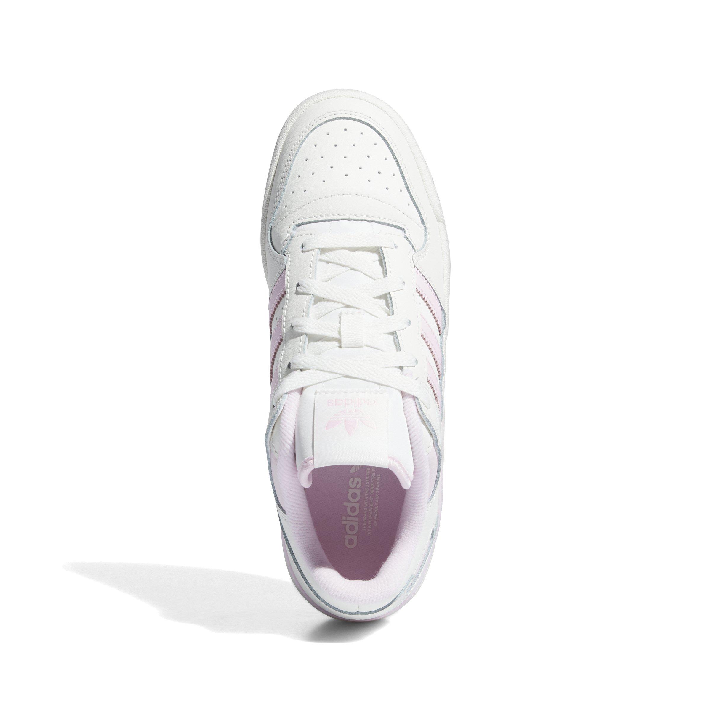 adidas Forum Low CL "Cloud White/Clear Pink/Cloud White" Women's Shoe - WHITE/PINK/WHITE Thumbnail View 5