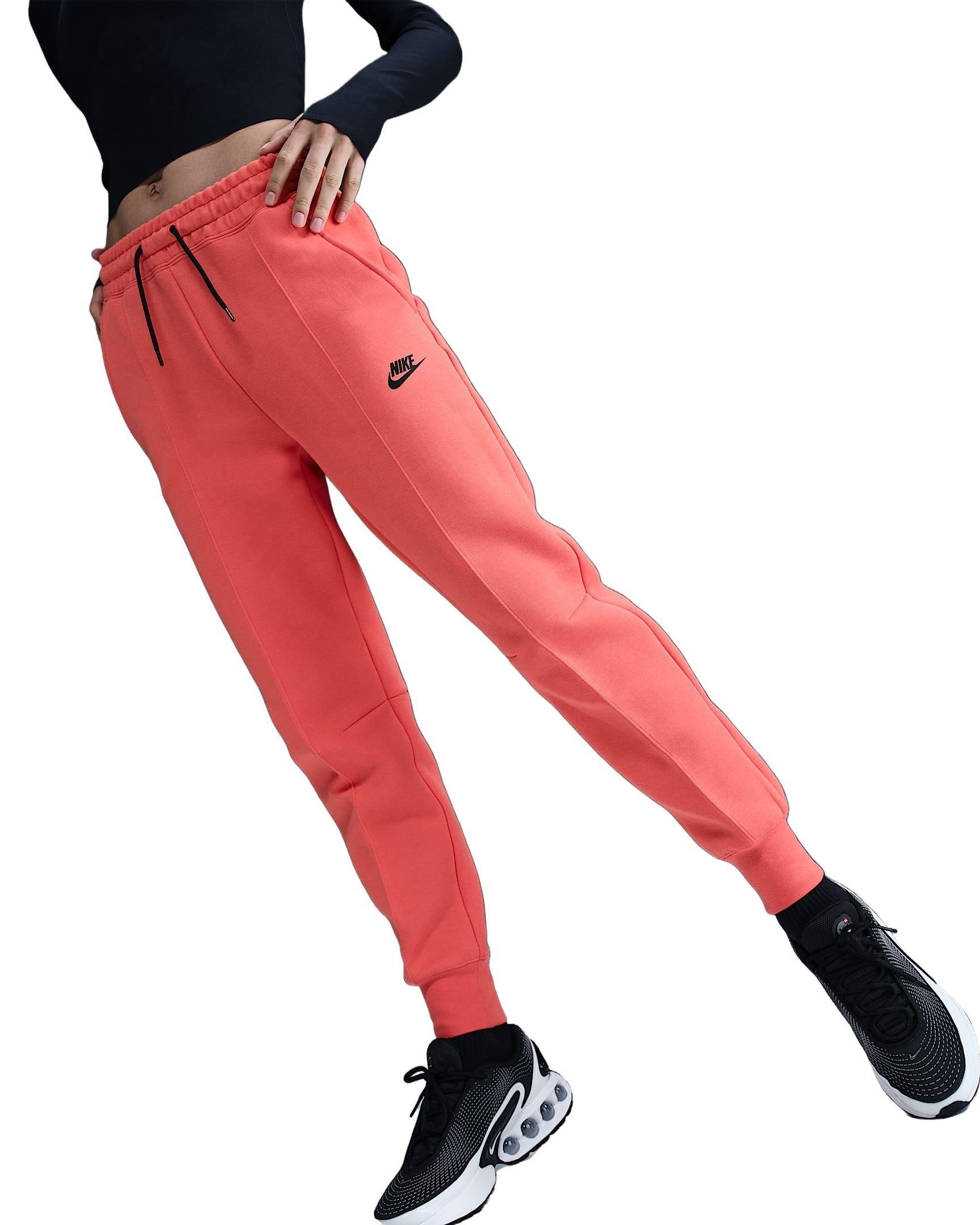 Nike Women's Sportswear Tech Fleece Mid-Rise Joggers - Orange - ORANGE Thumbnail View 1