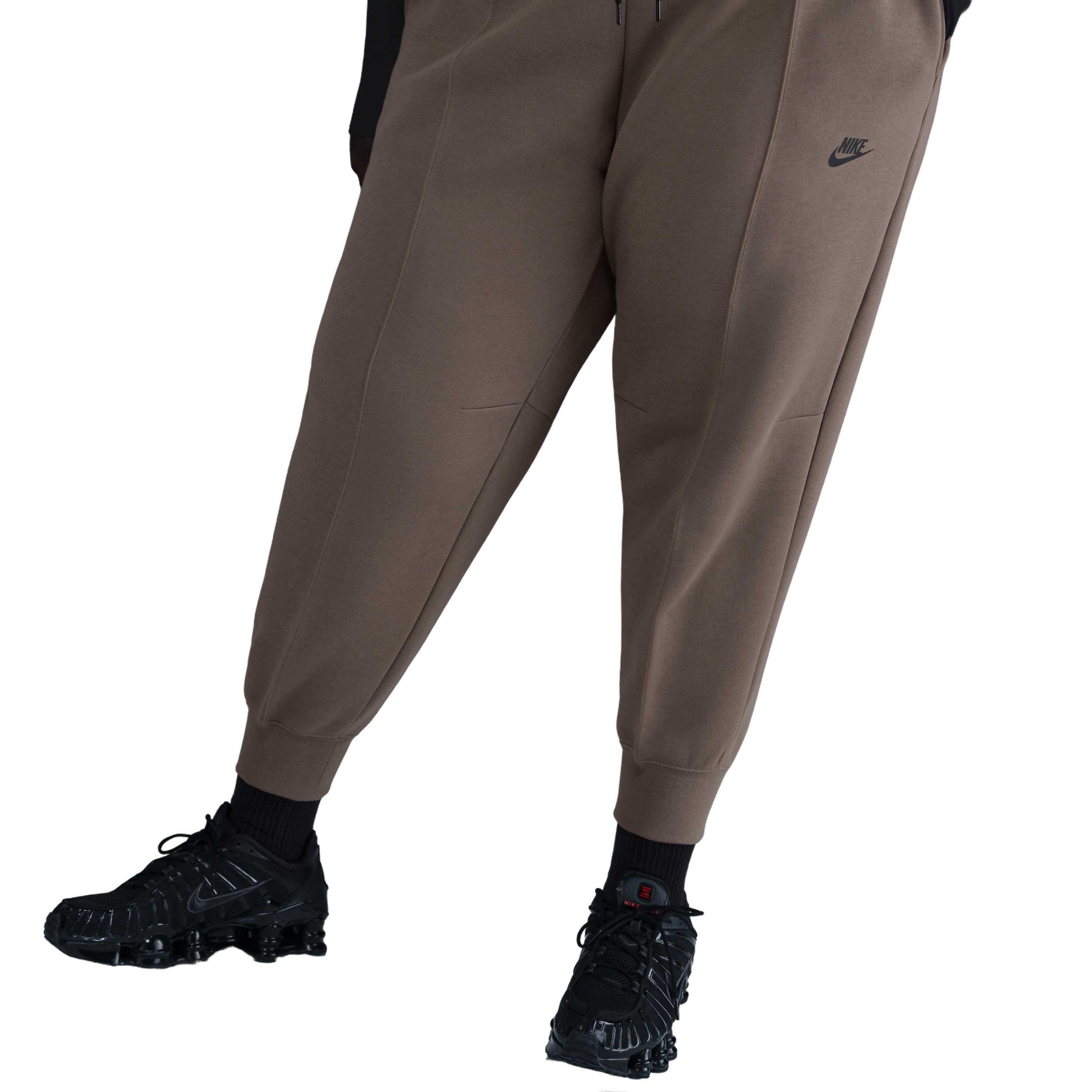 Nike Women's Sportswear Tech Fleece Lightweight Mid-Rise Joggers - Brown - BROWN Thumbnail View 1