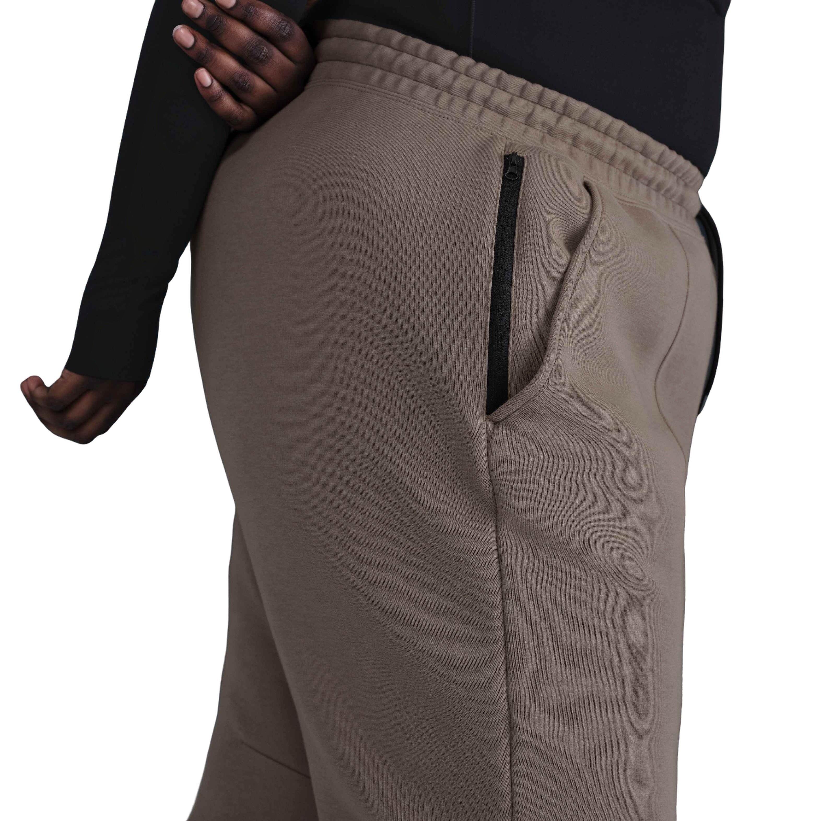 Nike Women's Sportswear Tech Fleece Lightweight Mid-Rise Joggers - Brown - BROWN Thumbnail View 2