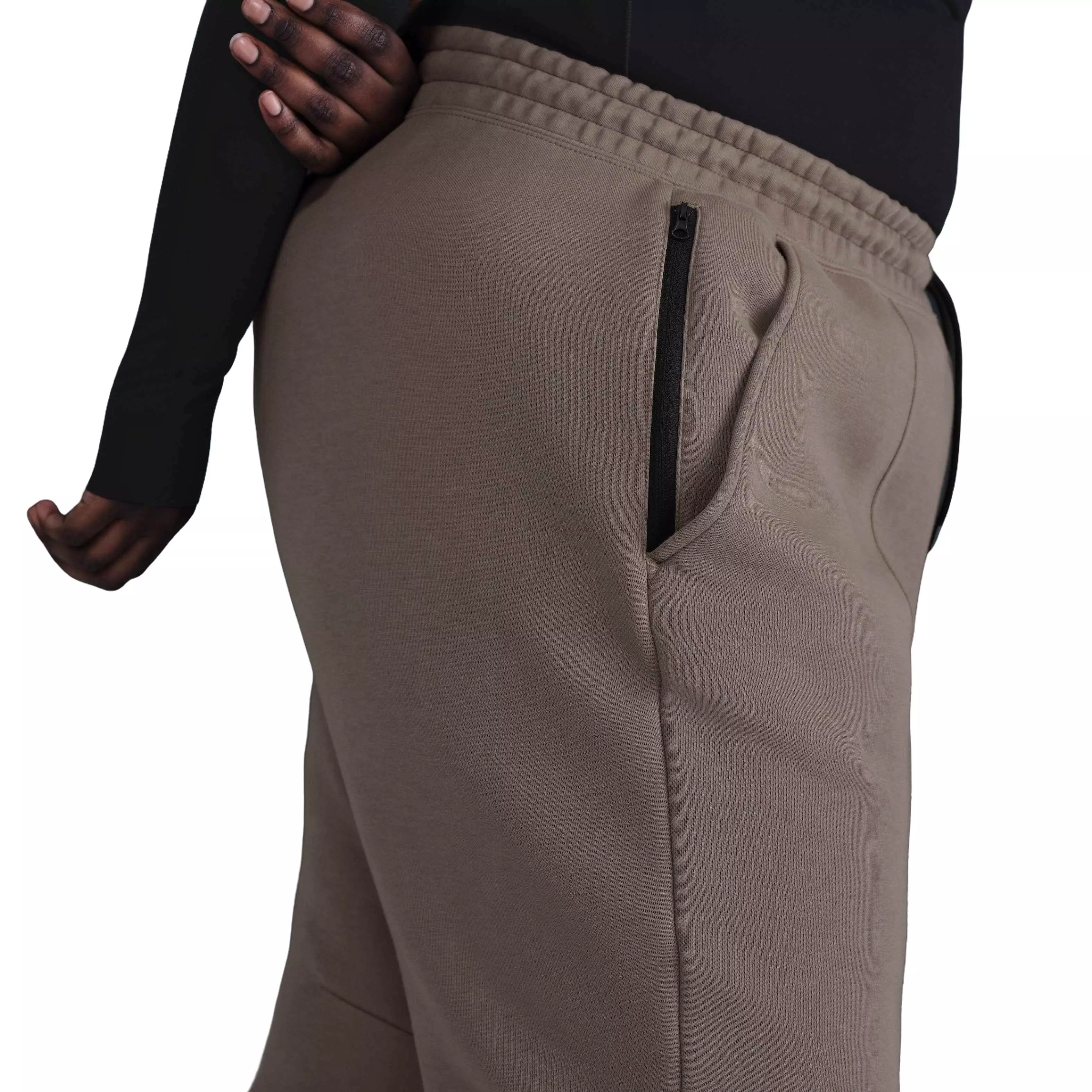 Nike Women's Sportswear Tech Fleece Lightweight Mid-Rise Joggers - Brown - BROWN